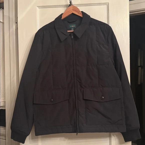 J. Crew Box-quilt insulated jacket with PrimaLoft * Navy Ink * Medium