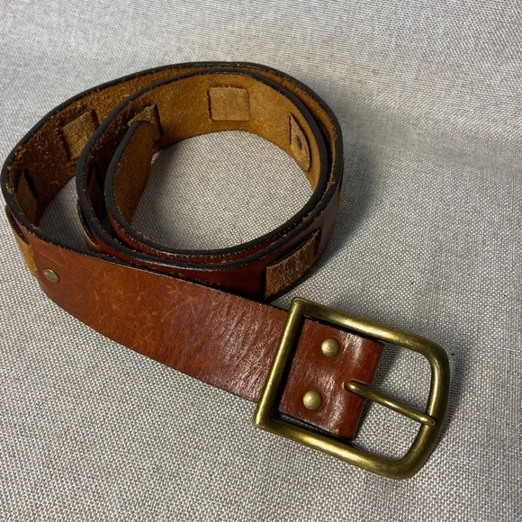 J.Crew Brown Leather Men's Belt. Size 32