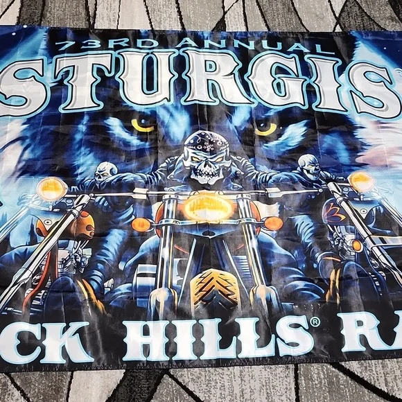 73RD ANNUAL STURGIS BLACK HILLS MOTORCYCLE RALLY 2013 LARGE FLAG