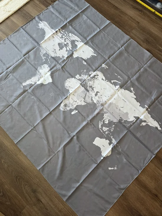 World Map Fabric 60