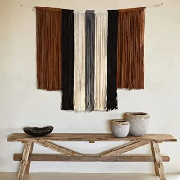 Macrame Yarn Fiber Bohemian Boho Home Wall Decor Hanging NEW