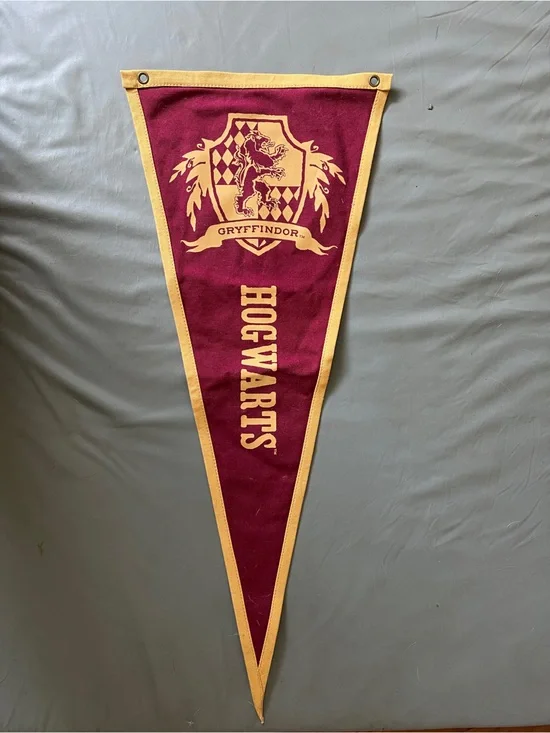 Pottery Barn Gryffindor Burgundy and Gold Hogwarts Pennant