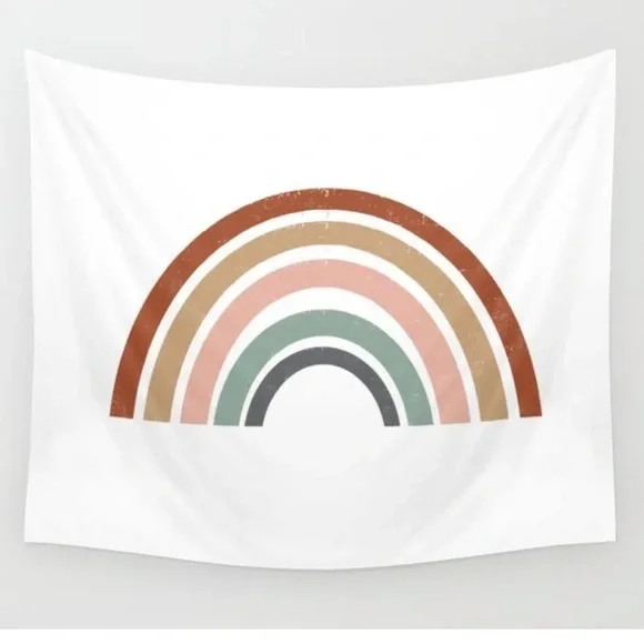 Society6 Earth Tone Rainbow Tapestry Wall Decor