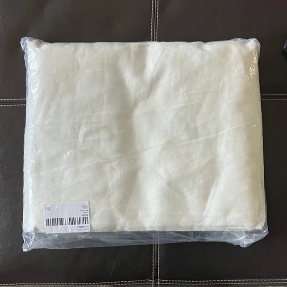 Quince 96x96 Linen light filtering Curtain panel Ivory