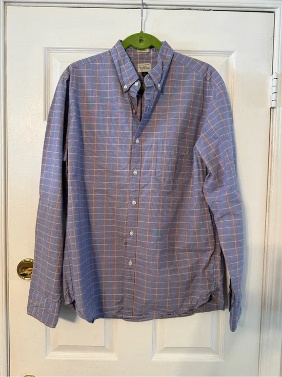 J. Crew Men’s Purple Plaid Button-Down Shirt