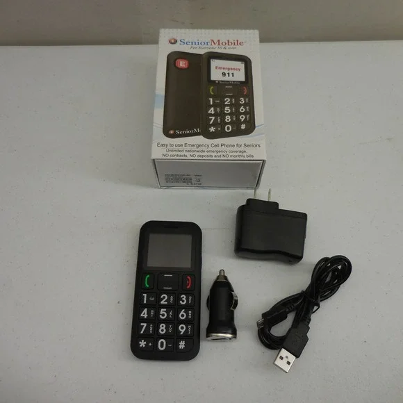 Senior Mobile W60 Free Emergency Calling Phone New Battery Tested