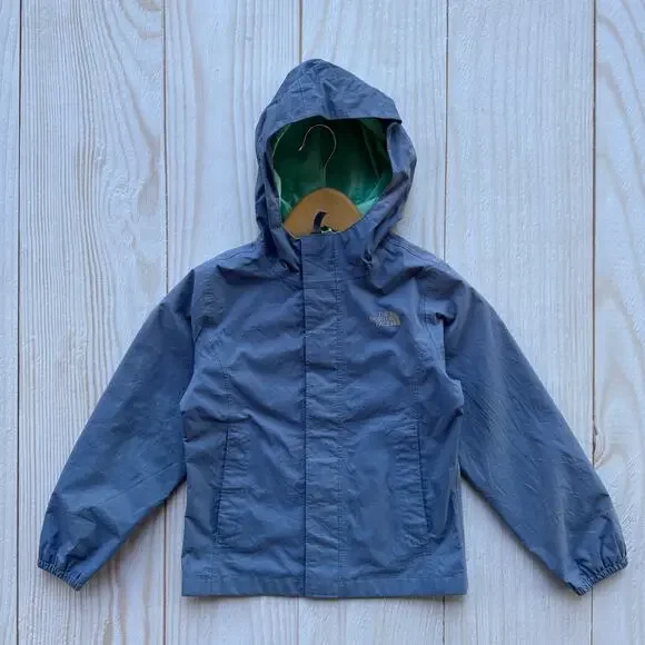 The North Face Dryvent Kids XS (6) Waterproof Hooded Rain Coat Jacket Blue