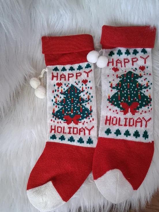 Holiday Knit Stockings - 