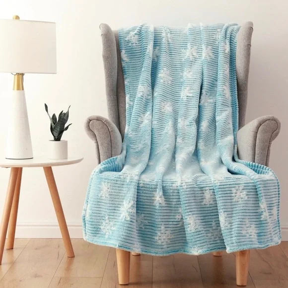 Snowflake Printed Textured Plush