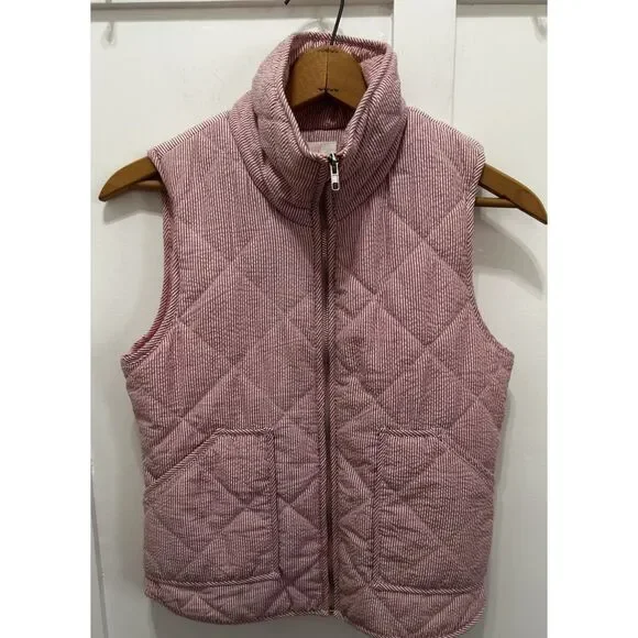 Peach Love California Blush‎ Pink Quilted Sleeveless Preppy Vest