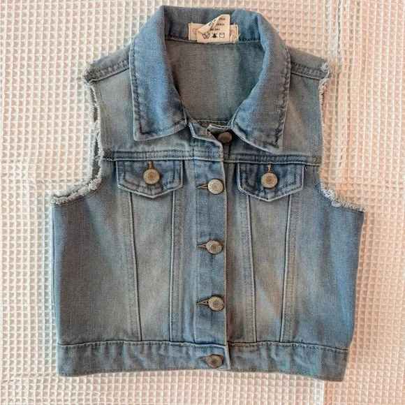 Denim Sleeveless Vest for Kids