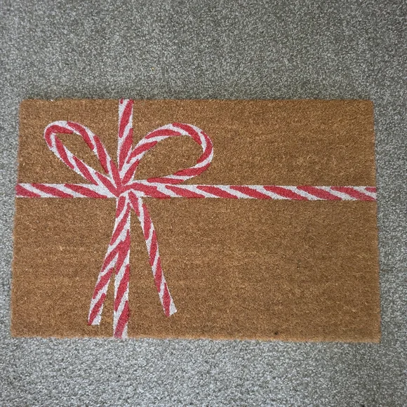Festive Brown and Red Doormat