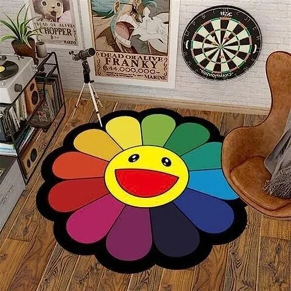 New 40Inch Flower Rug, Soft & Durable Material for Home & Office Decor
