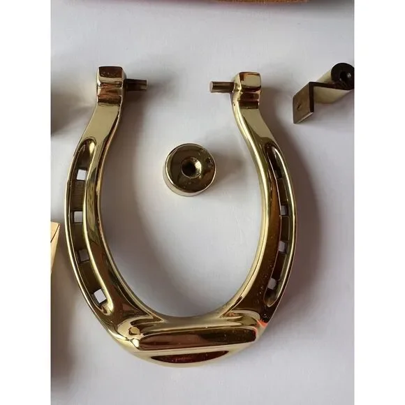 Vintage Brass Horseshoe Door knocker Made in Reading, PA..home of Taylor Swift