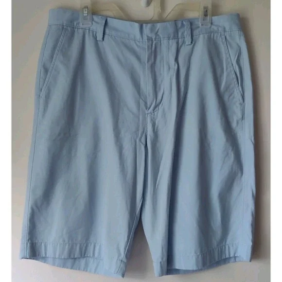 J. Crew Men's Flat Front‎ Chino Cotton Shorts Baby Blue Size 34 Style 14054
