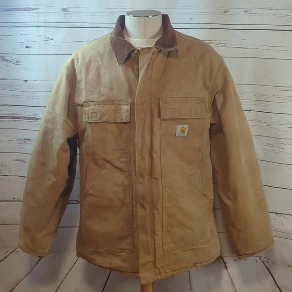 Vtg 90s Carhartt Loose Fit Firm Duck‎ Insulated Warmest Coat Barn Work XL XXL