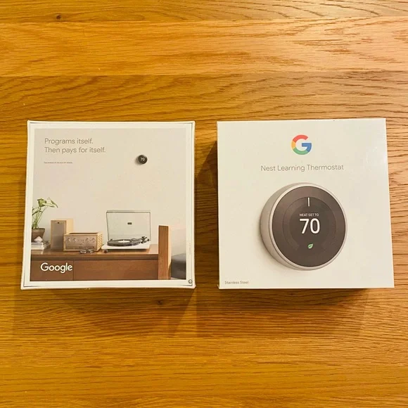 2 Google Nest Learning Thermostats