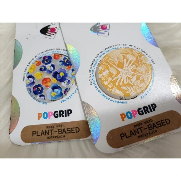 LOT 2 PopSockets Cell Phone Grip Stand Botanical Garden boho floral leaves fall‎