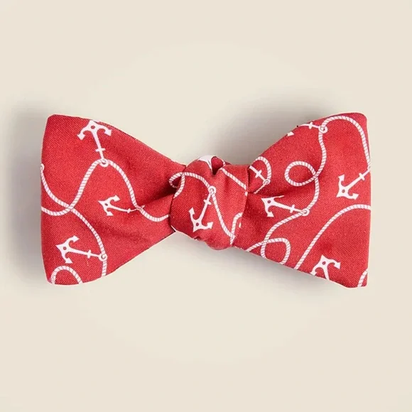 J.Crew Silk bow tie in anchor print