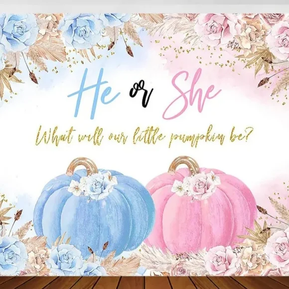 Elegant Blue and Pink Gender Reveal Tapestry