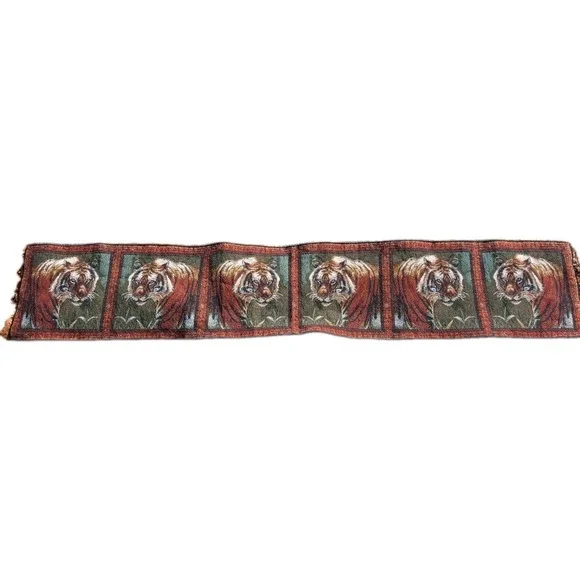 Tiger Tapestry Wall Hanging Decor -Vintage? Cotton Great Colors 68.5