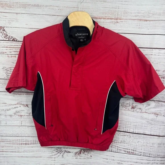 FootJoy DryJoys Golf Short Sleeve‎ Pullover Windbreaker Jacket Mens Medium