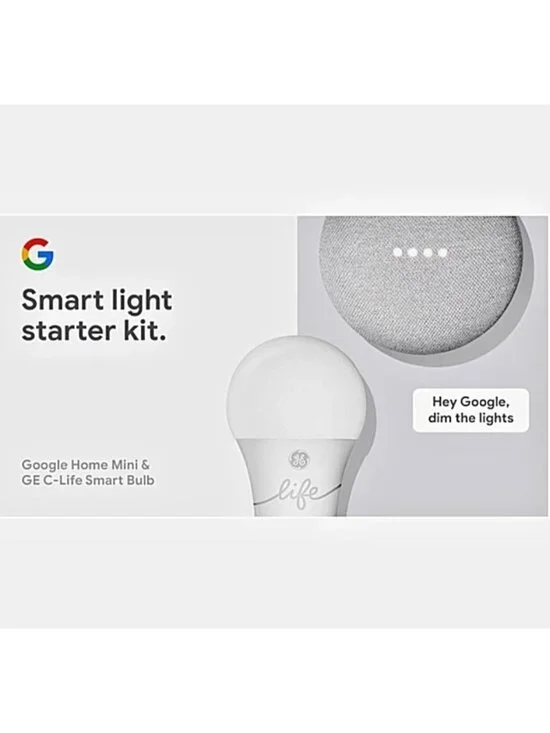 Google Home Mini Smart Light Starter Kit - Chalk EW FACTORY SEALED
