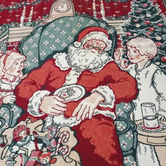 Holiday Tapestry Throw Blanket-Wall‎ Hanging-Night Before Christmas-Whiteaker