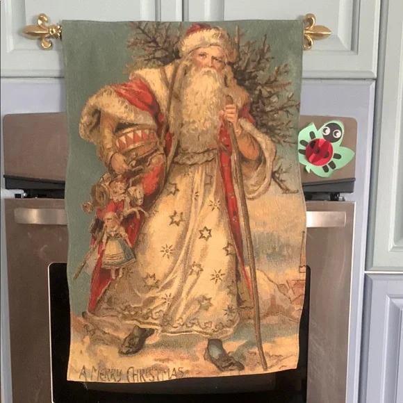 Vintage original Armin J Marion Santa Claus Holiday Tapestry