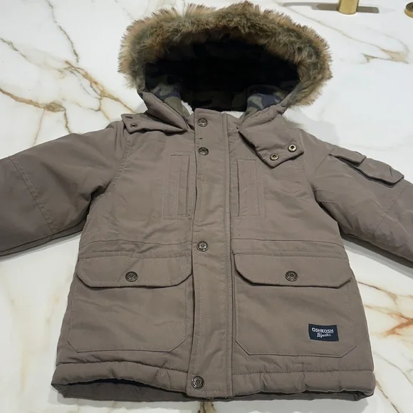 OshKosh B'gosh Tan Hooded Parka