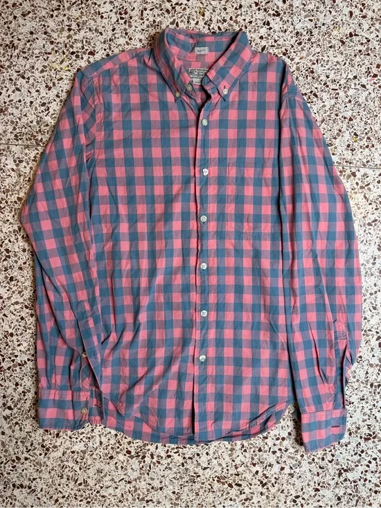 J. Crew Slim Fit Men’s Plaid Button-Down Shirt S