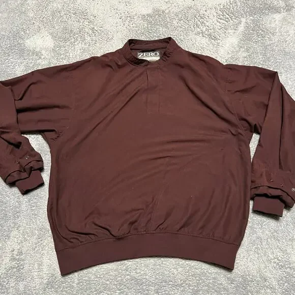 Zero Restriction Golf Jacket Mens Large Maroon Windbreaker *flaw