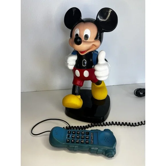 ☎️Vintage 1986 Tyco‎ Mickey Mouse Hiking Figure Telephone 14