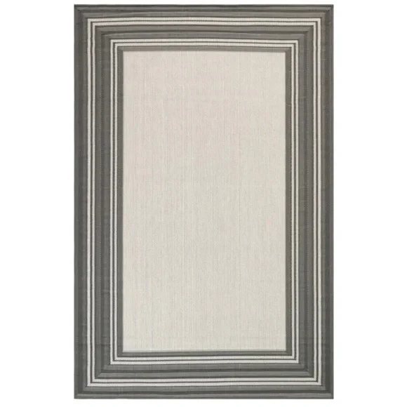 New Gracie Oaks Flatweave Indoor Outdoor Runner Rug – Gray