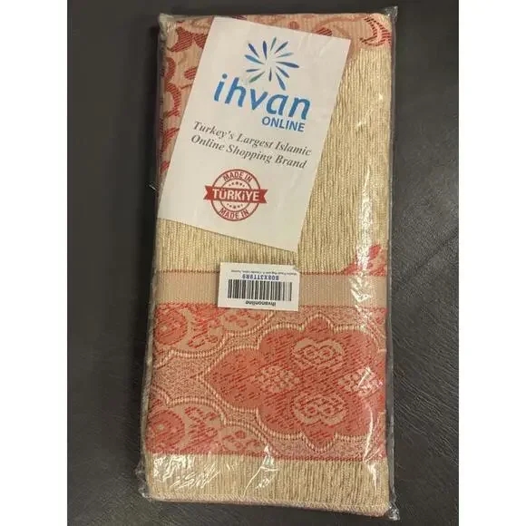NEW! ihvan Online red and beige chenille prayer rug, Fuchsia