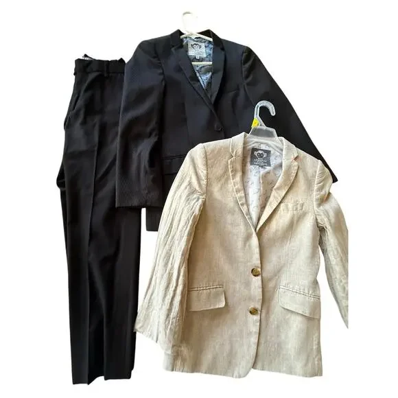 Lot of 3 Appaman items Black Formal Wedding Event Tailored Blazer Beige Summer