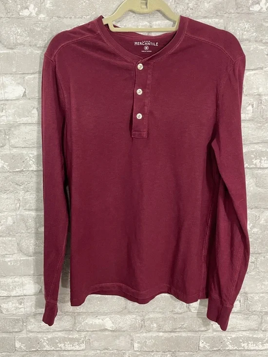 J. Crew Men's Long-Sleeve Henley - Wine