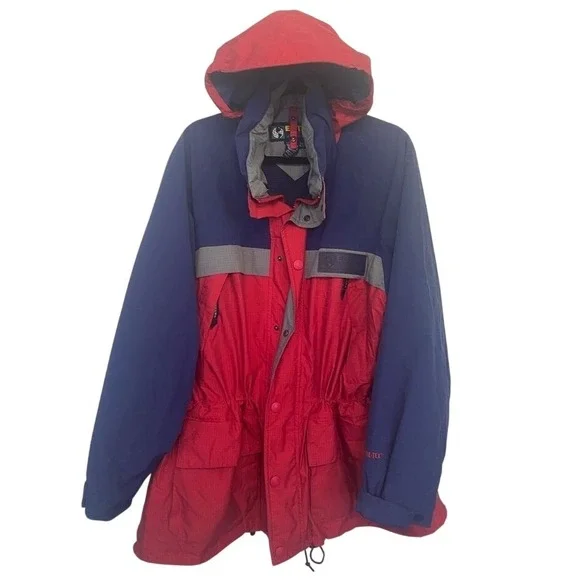Vintage Eddie Bauer Ebtek Gore-Tex Men's Red/Blue Jacket‎ Size XL