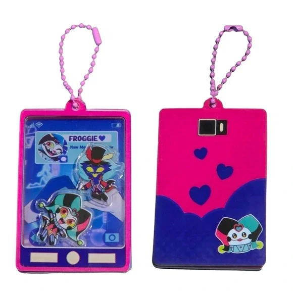 Fizzarolli and Asmodeus Shaker Charm Keychain Helluva Boss Fizz & Oz Cell Phone