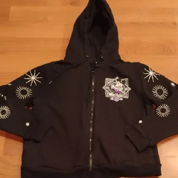 Kids 100 Year Disney Anniversary Black Hoodie with Character Design