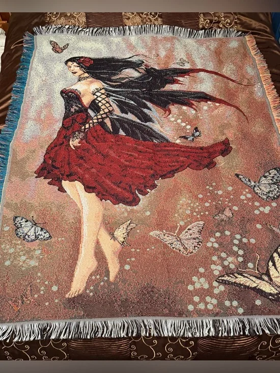 Gothic Fairy Fantasy Art Tapestry/Blanket Throw Northwest Co. 60