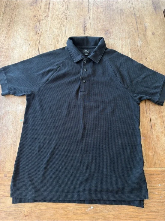 J.Crew black knit polo size small