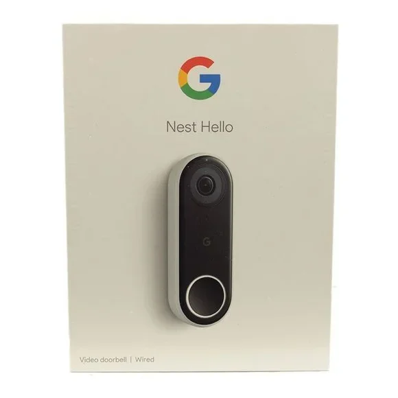 GOOGLE NEST Black HELLO VIDEO DOORBELL Wired NC5100US NEW SEALED