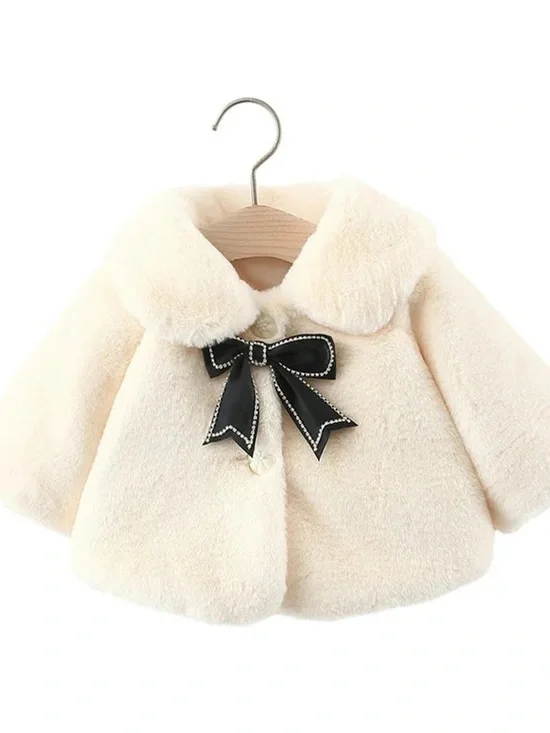 Baby girl faux fur warm coat 6-9 months