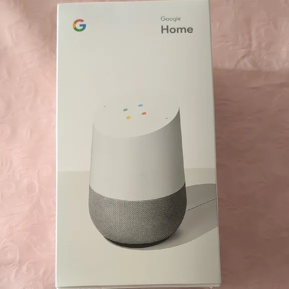 Google Home Smart Bluetooth Speaker With Voice Assistant in White and Gray