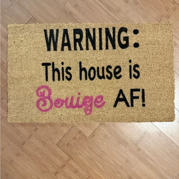 Bougie AF Tan and Pink Doormat