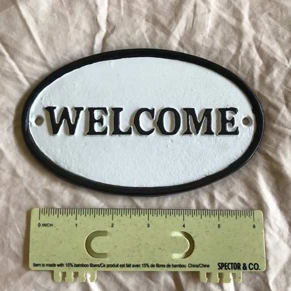 Pottery Barn White and Black Oval 
