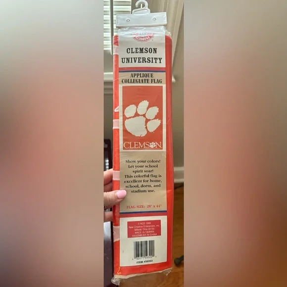 Clemson University 28”x44” Collegiate Flag NWT