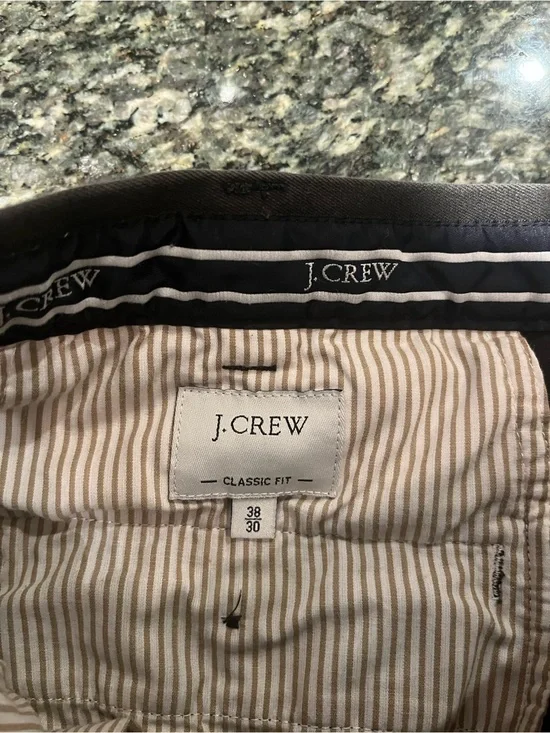 J. Crew men’s Black Dress Pants with Striped Lining Classic Fit