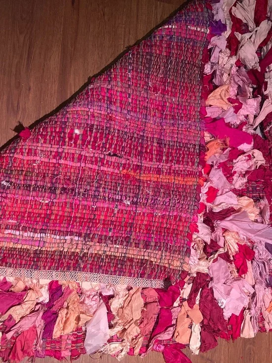 Large braided rag rug